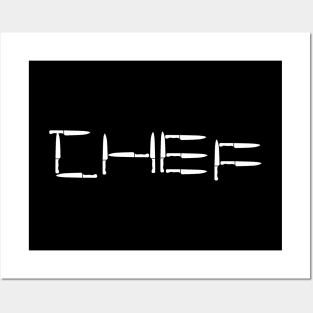 Chef Knives decorative typography design Posters and Art